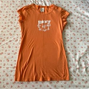 roxy cap sleeve baby tee